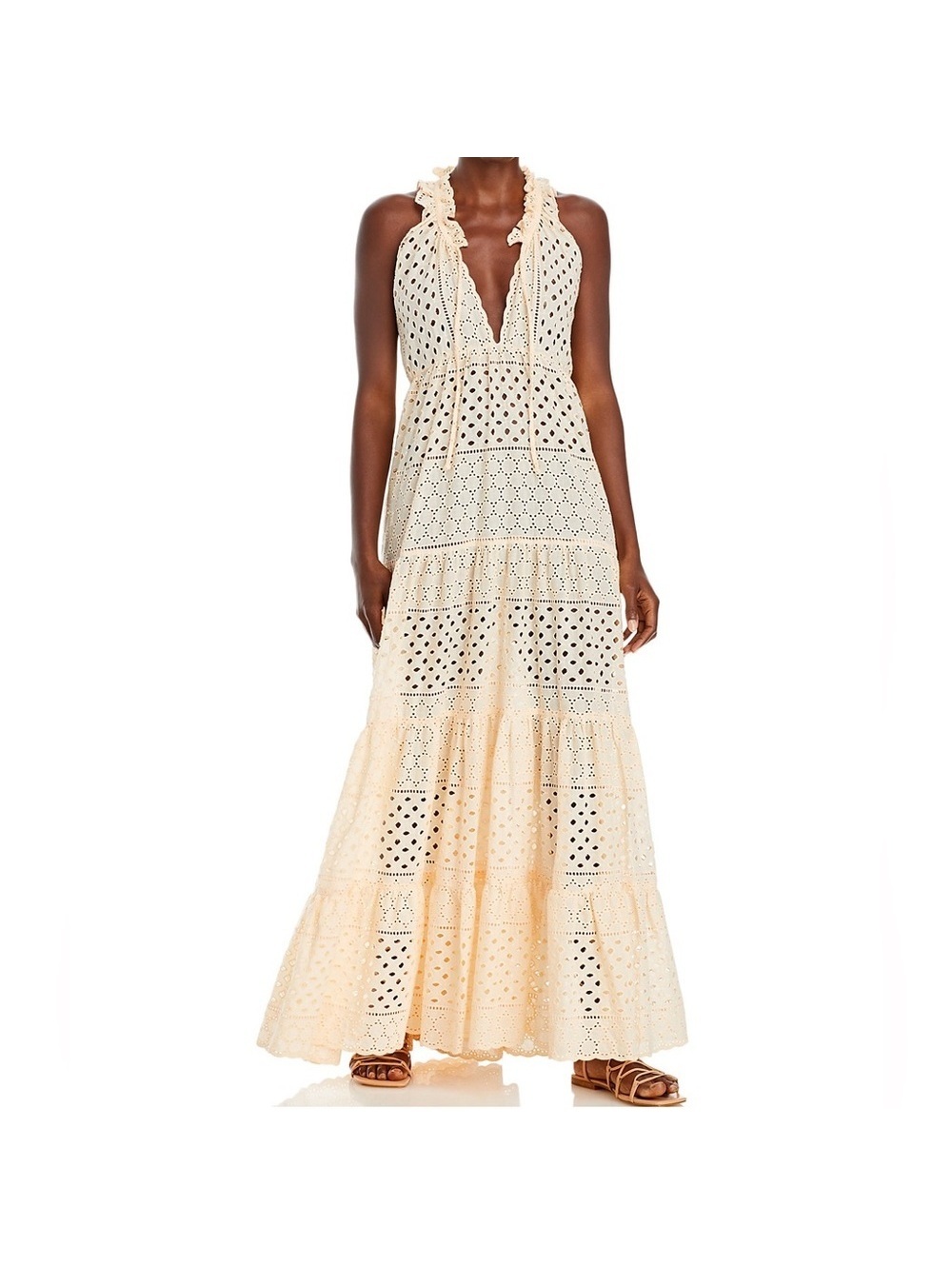 Charina Sarte Persephone Maxi Dress in Blush, Size L, New w/Tag